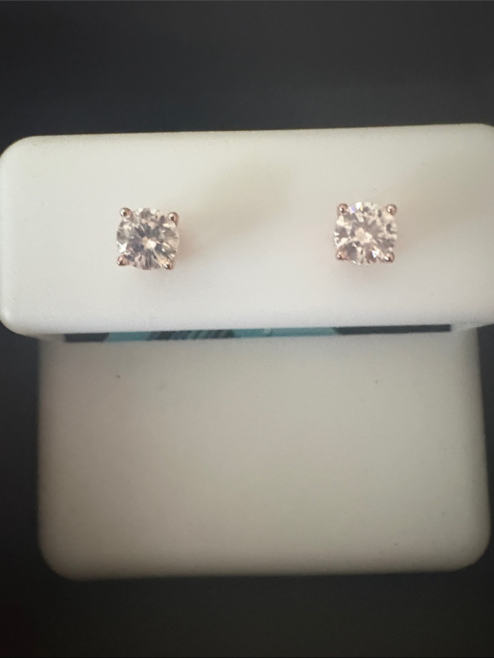 Classic Clear Moisenitte Stud Earrings in Silver